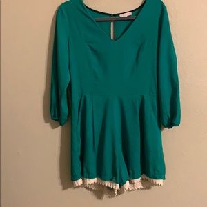 GB green shorts romper size large